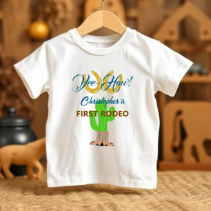 Western Cowboy Rodeo Birthday Baby T-Shirt