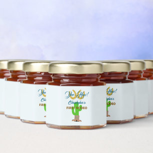 Western Cowboy Rodeo Birthday Honey Jar Favors