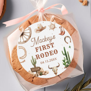 Western Cowboy Rodeo Birthday Sticker