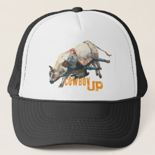 Western Cowboy Rodeo Bull Trucker Hat