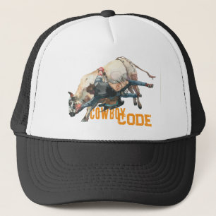 Western Cowboy Rodeo Bull Trucker Hat