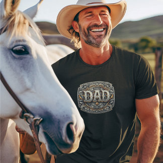 Western Cowboy Rodeo DAD Father's Day  T-Shirt