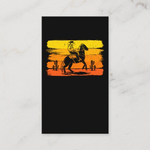 Western Cowboy Rodeo Horse Riding Business Card