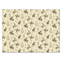 Western Cowboy Rodeo Horses Decoupage Tissue Paper