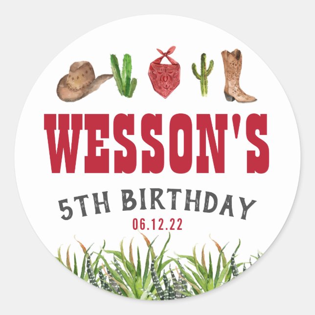 Western Cowboy Rodeo Sticker (Front)