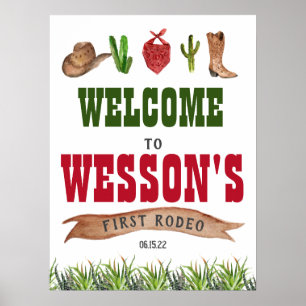 Western Cowboy Rodeo Welcome Sign