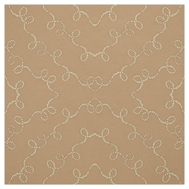 Western Cowboy Rope Lasso Print Fabric (Swatch)