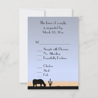 Western Cowboy RSVP with Menu Choice