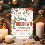 Western Cowboy Santa Christmas Hoedown Party Invitation<br><div class="desc">Western Cowboy Santa Christmas Hoedown Party Invitation</div>