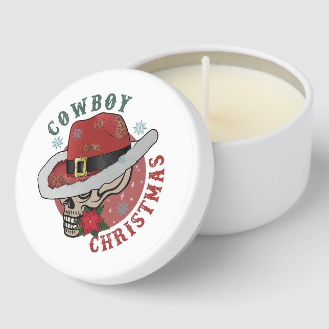 Western cowboy skull  mini candle favors (Corner)
