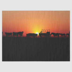 Western Cowboy Sunset 12 Decoupage Tissue Paper