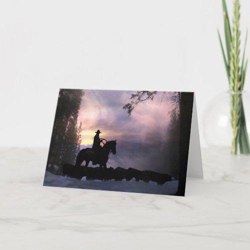 Western Cowboy Sympathy Card