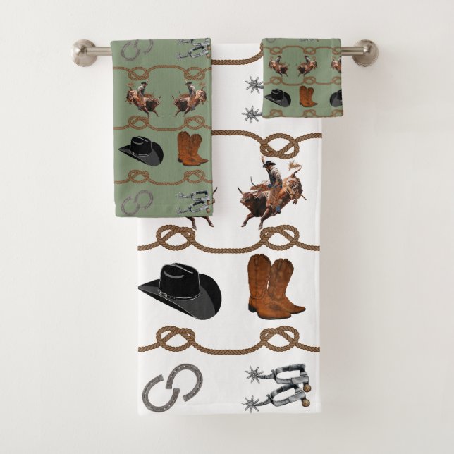 Western Cowboy Theme  Bath Towel Set (Insitu)