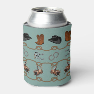 Western Cowboy Theme Can Cooler