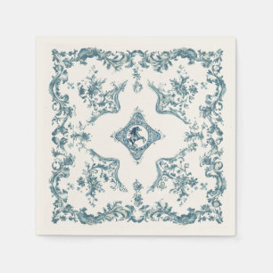 Western Cowboy Toile de Jouy Bandana Design Horse Napkins