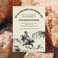 Western Cowboy Vaquero Wild West Horse Birthday
