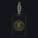 Western Cowboy Vintage Monogram Best Man Groomsmen Luggage Tag<br><div class="desc">Personalized gifts for groomsmen and best man with western cowboy theme. Decorated with cowboy hat with vintage western font. Text and color are editable using the Design Tool to fit your occasion. Get this customize gift for wedding,  bachelor party,  engagement party or any other special occasions.</div>