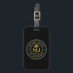 Western Cowboy Vintage Monogram Best Man Groomsmen Luggage Tag<br><div class="desc">Personalized gifts for groomsmen and best man with western cowboy theme. Decorated with cowboy hat with vintage western font. Text and color are editable using the Design Tool to fit your occasion. Get this customize gift for wedding,  bachelor party,  engagement party or any other special occasions.</div>