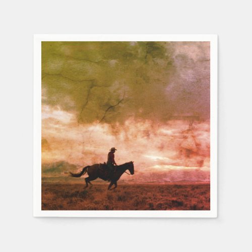 Western Cowboy Vintage Paper Napkin