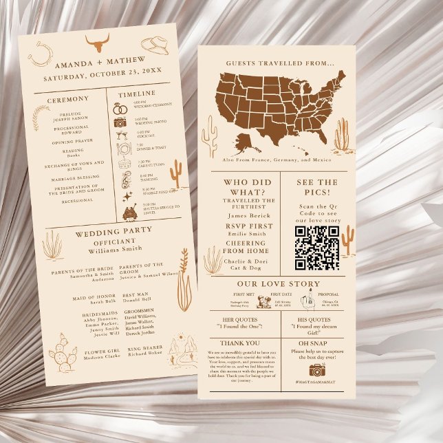 Western Cowboy Wedding Infographic Program (Creator Uploaded)