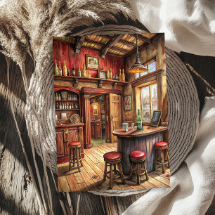 Western cowboy wild west bar in prairie tissue paper