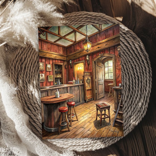 Western cowboy wild west bar in prairie tissue paper (Western cowboy wild west bar in prairie tissue paper)