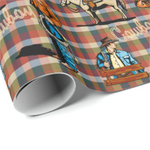 Western Cowboys And Horse Wrapping Paper