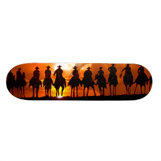 Western Cowboys sunset wild west Skateboard deck