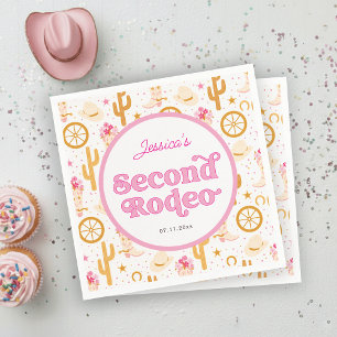 Western Cowgirl 2nd Rodeo Birthday Party Napkins