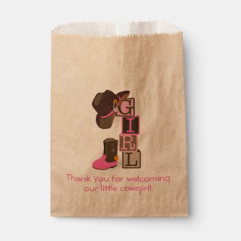 Western Cowgirl Baby Shower Favor Bag by NaptimeCards at Zazzle