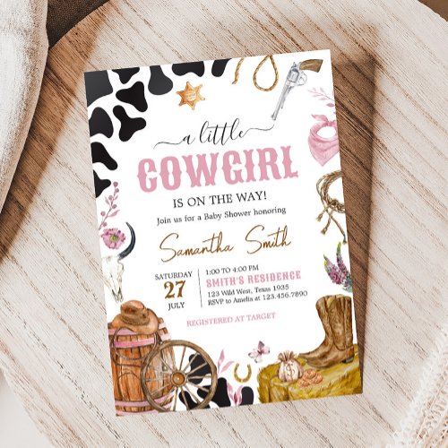 Western Cowgirl Baby Shower  Invitation