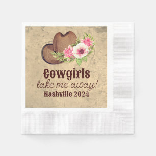  Western Cowgirl Bachelorette Nashville Party  Napkins