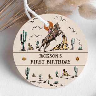 Western Cowgirl Birthday Party Favor Tags