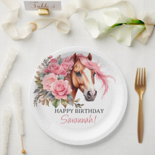 Western Cowgirl Birthday Party Paper Plates