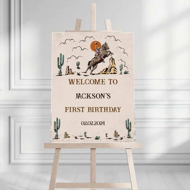 Western Cowgirl Birthday Party Welcome Sign (Creator Uploaded)