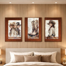 Western Cowgirl Bold Vibes -1 Decoupage