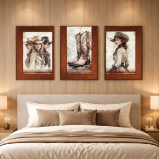 Western Cowgirl Bold Vibes -1 Decoupage Wrapping Paper Sheets