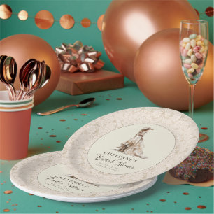 Western Cowgirl Boots and Lace Bridal Shower  Paper Plates