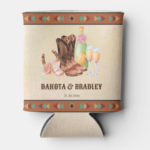 Western cowgirl bridal party gifts can cooler