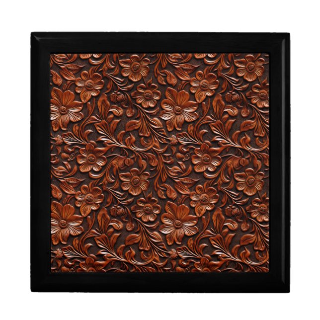 Western Cowgirl Brown Floral Gift Box (Front)