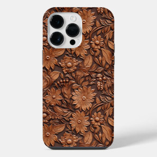 Western Cowgirl Brown Floral iPhone 14 Pro Max Case
