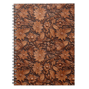 Western Cowgirl Brown Floral  Notebook