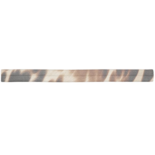 Western Cowgirl Brown White Cowhide  Elastic Hair Tie (Unwrapped)