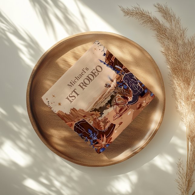 Western Cowgirl Cowboy First Birthday Napkins (Creator Uploaded)