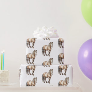 Western Cowgirl Cowboy Horse Birthday Wrapping Paper
