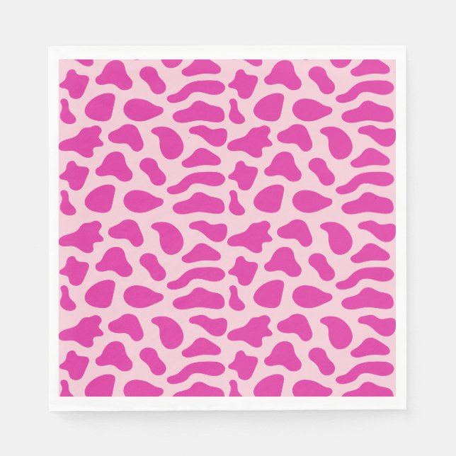 Western Cowgirl First Rodeo Pink Girls Birthday Napkins (Front)