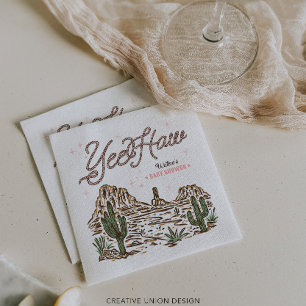 Western Cowgirl Girl Baby Shower Napkins