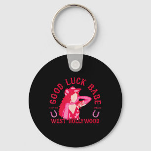 Western Cowgirl Good Luck Babe Dancing Disco Coque Keychain