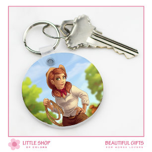 Western Cowgirl Monogrammed Keychain