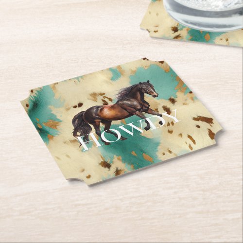 Western Cowgirl  Paper Coaster